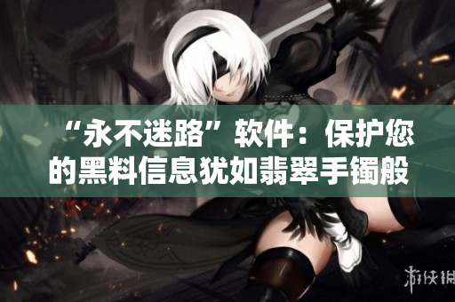 “永不迷路”软件：保护您的黑料信息犹如翡翠手镯般坚固！