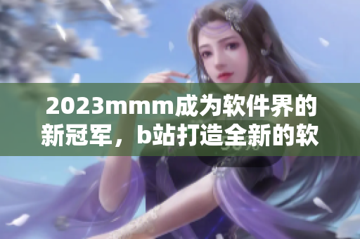 2023mmm成为软件界的新冠军，b站打造全新的软件推广入口