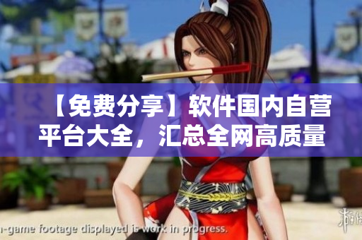 【免费分享】软件国内自营平台大全，汇总全网高质量资源！