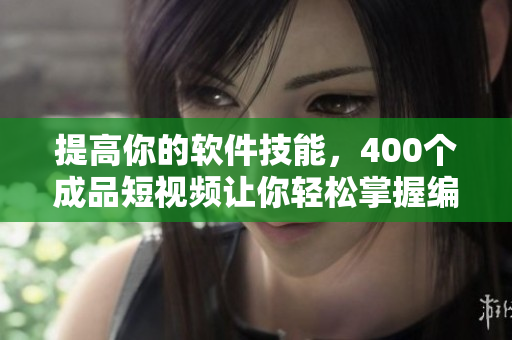 提高你的软件技能，400个成品短视频让你轻松掌握编程技巧