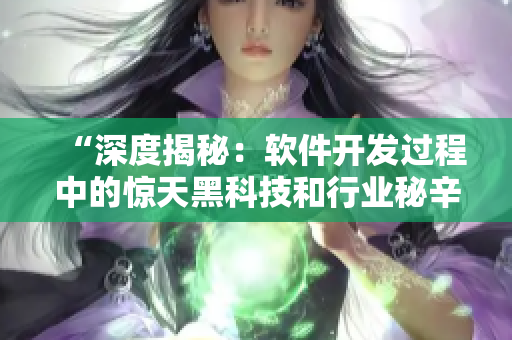 “深度揭秘：软件开发过程中的惊天黑科技和行业秘辛”