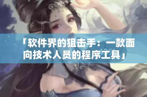 「软件界的狙击手：一款面向技术人员的程序工具」