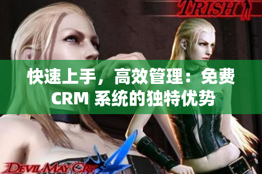 快速上手，高效管理：免费 CRM 系统的独特优势