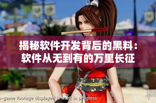 揭秘软件开发背后的黑料：软件从无到有的万里长征