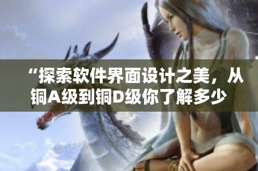 “探索软件界面设计之美，从铜A级到铜D级你了解多少？”