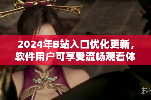 2024年B站入口优化更新，软件用户可享受流畅观看体验！