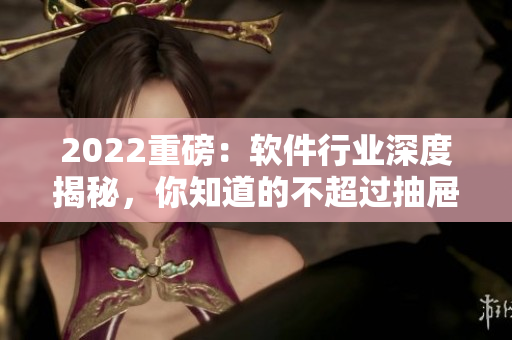 2022重磅：软件行业深度揭秘，你知道的不超过抽屉里的那些代码！