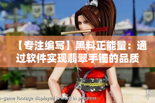 【专注编写】黑料正能量：通过软件实现翡翠手镯的品质精细化控制