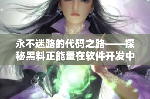 永不迷路的代码之路——探秘黑料正能量在软件开发中的应用。