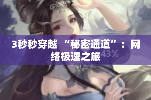 3秒秒穿越 “秘密通道”：网络极速之旅