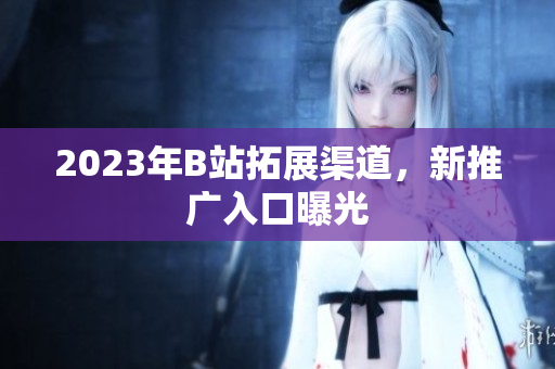 2023年B站拓展渠道，新推广入口曝光