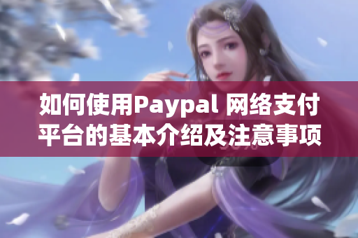 如何使用Paypal 网络支付平台的基本介绍及注意事项
