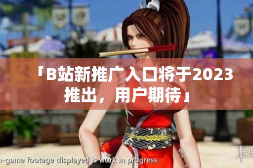 「B站新推广入口将于2023推出，用户期待」