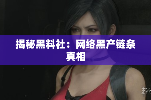 揭秘黑料社：网络黑产链条真相