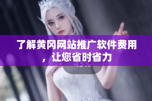 了解黄冈网站推广软件费用，让您省时省力