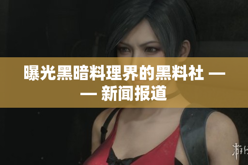 曝光黑暗料理界的黑料社 —— 新闻报道