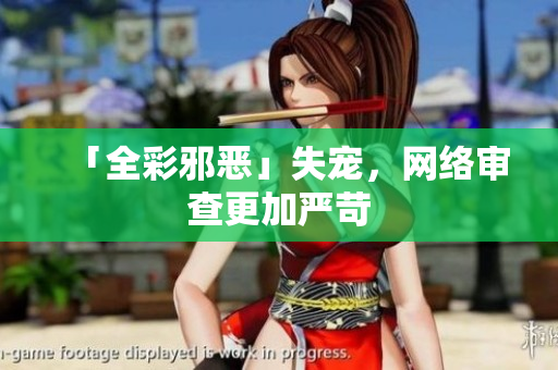 「全彩邪恶」失宠，网络审查更加严苛